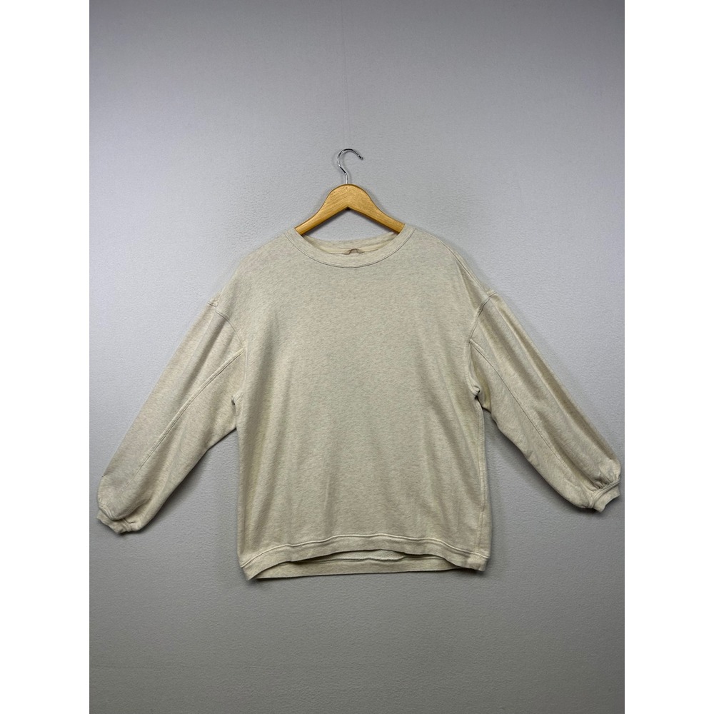 Cozy Oversized Aerie Womens XXS Oatmeal Heather Crewneck Sweatshirt Pullover